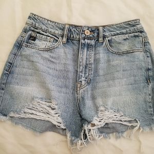 NBW KanCan High Rise Destroyed Denim Shorts